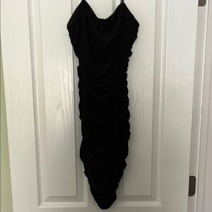 Windsor Elegant Black Ruched Dress
